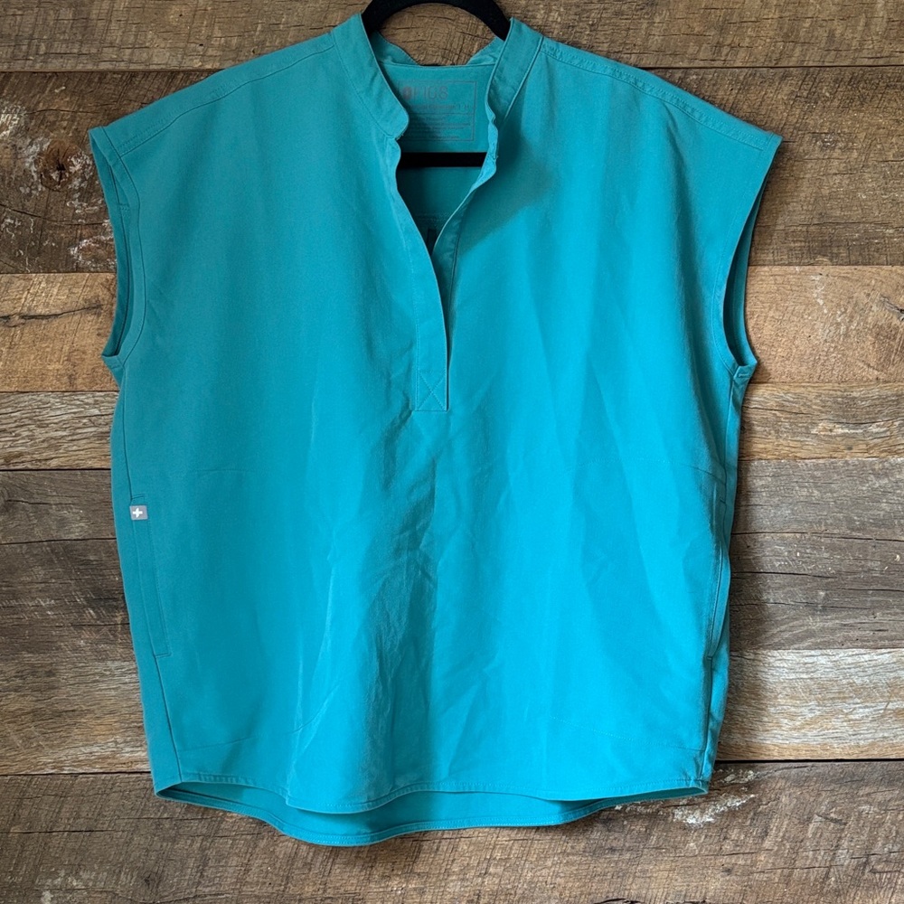 Figs Vibrant Blue Sleeveless Top